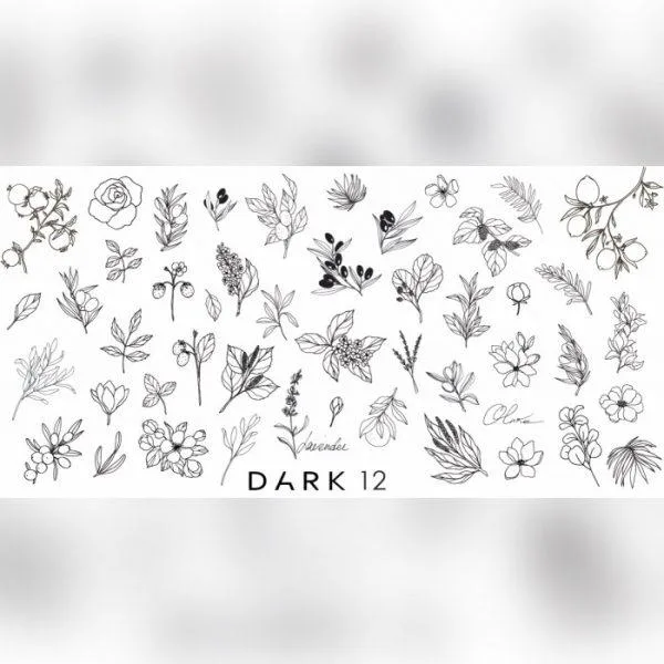 Płytka do stemplowania DARK 12 1 Płytka do stemplowania DARK 12