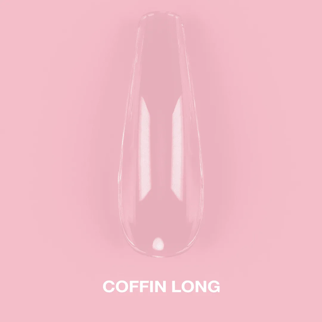 Tipsy na przedłużania żelowe Luna Coffin Long 500 szt. 1 Tipsy na przedłużania żelowe Luna Coffin Long 500 szt.