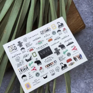 Naklejki z serialu Przyjaciele Wodne do paznokci С032