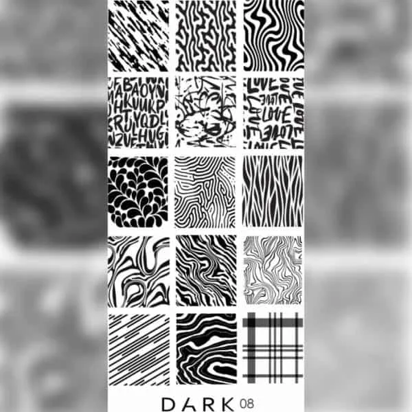 Blaszka do stempli DARK 08 1 Blaszka do stempli DARK 08