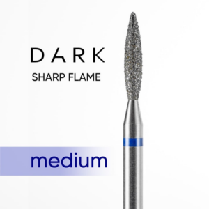 DARK Frez płomień ostry niebieski 2,1x10 mm