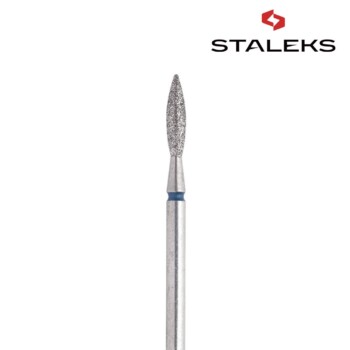 Frez diamentowy Staleks FA10B023/10K płomyk 2,3mm niebieski