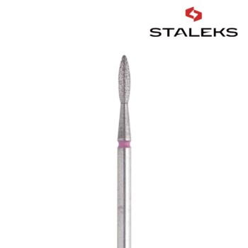 Frez diamentowy Staleks FA10R021/8K płomyk 2,1mm czerwony