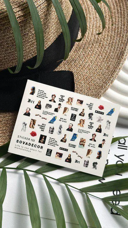 Naklejki Wodne do paznokci SOVADECOR 133