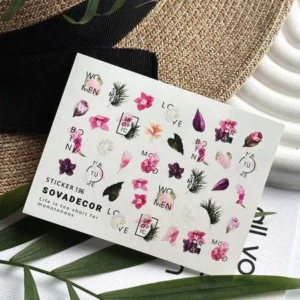 Naklejki Wodne do paznokci SOVADECOR 136