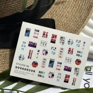 Naklejki Wodne do paznokci SOVADECOR 130