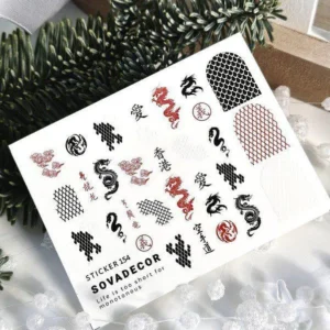 Naklejki Wodne do paznokci SOVADECOR 154