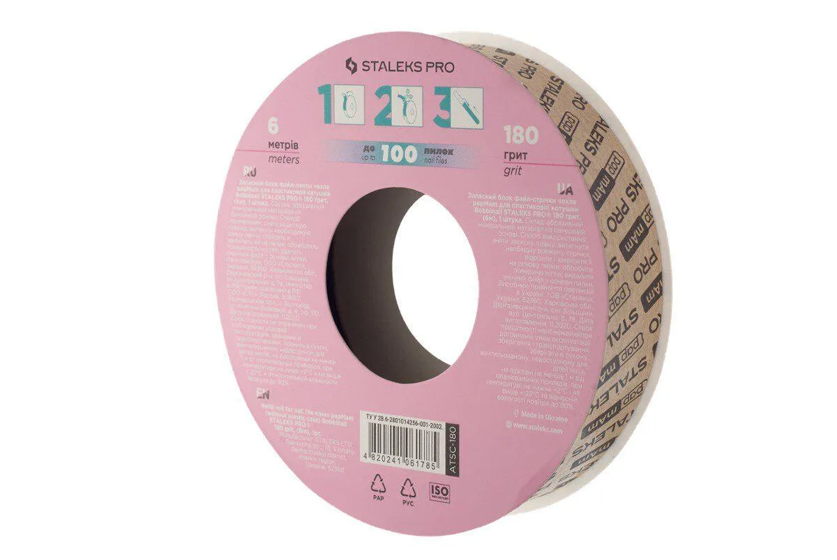 Wymienna rolka z taśmą ścierną Staleks 180 grit 2 Staleks PapMam ATSC-180