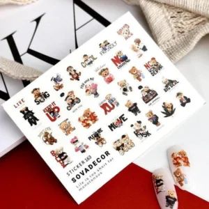 Naklejki Wodne do paznokci SOVADECOR 163