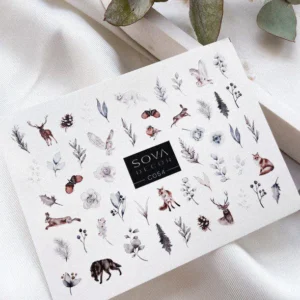 Naklejki Wodne do paznokci SOVADECOR 054