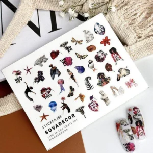 Naklejki Wodne do paznokci SOVADECOR 165