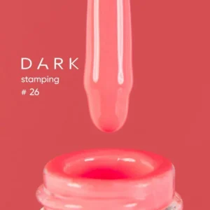 DARK Stamping Polish 26 10 ml – neonowy koralowy lakier do stemplowania