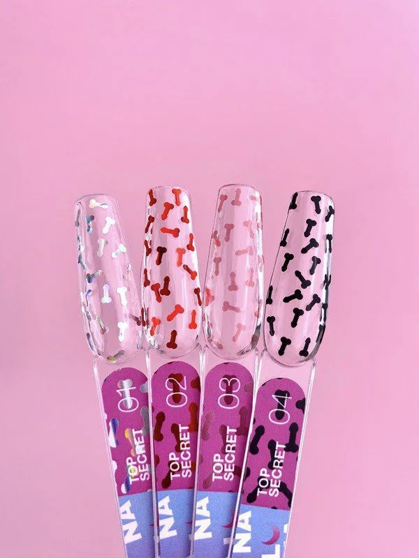 LUNAmoon Top Secret 01, 13 ml - top z zabawnymi wzorami 2 Lunamoon Top Secret