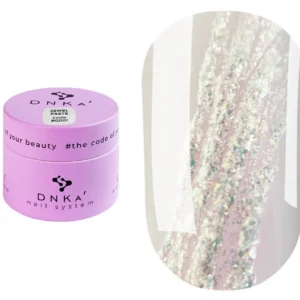 DNKa’ Jewel Gel Paste #0001 – perłowa pasta żelowa do zdobień paznokci brzoskwiniowo-różowa 5 ml