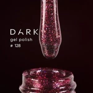 Dark Gel Polish 128 Cosmos – Lakier hybrydowy brokatowy 6 ml