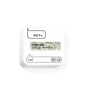 HEYLOVE Coin Gel Gold White 5 g – złoto-biały żel brokatowy do zdobień paznokci