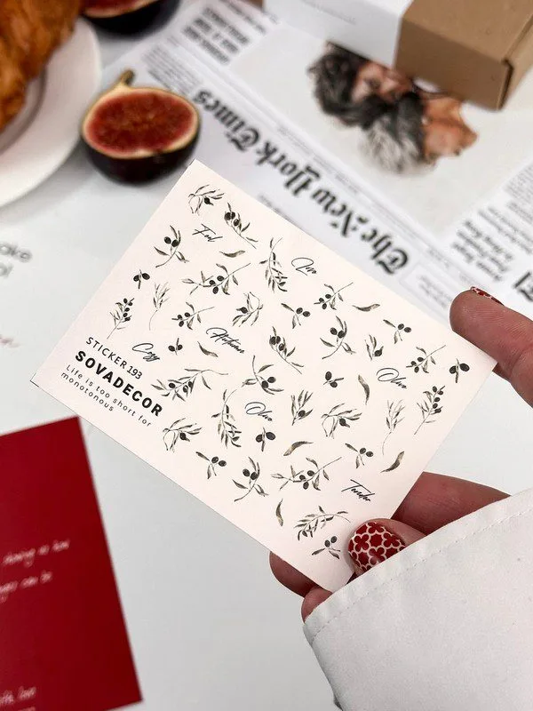 Naklejki Wodne do paznokci SOVADECOR 193 1 Naklejki Wodne do paznokci SOVA DECOR 193