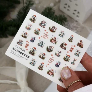 Świąteczne naklejki na paznokcie