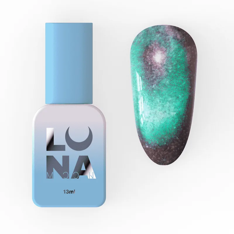 LUNAmoon Cat Eye 249 – Lakier hybrydowy kocie oko szmaragdowy 13 ml 1 Luna Color №249 Cat Eye