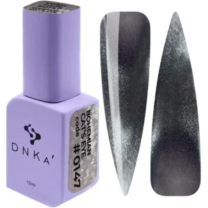 DNKa Bohemian Cat Eye #0147 lakier hybrydowy kocie oko ciemnoszary 12 ml