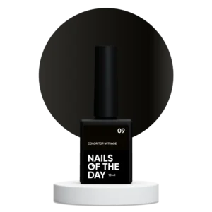 NAILSOFTHEDAY Color top Vitrage 09 — witrażowy czarny kolorowy top