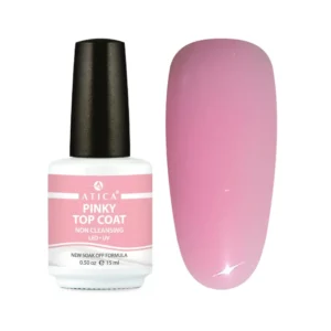 Top kolorowy – Atica Pinky Top Coat, 15 ml