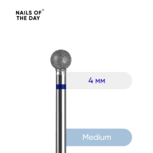 Frez diamentowy NAILSOFTHEDAY - kulka niebieska 4 mm