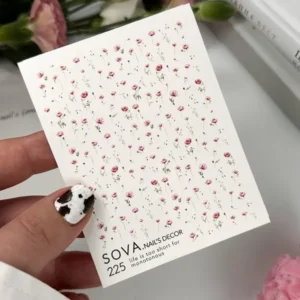 Naklejki Wodne różowe kwiatuszki SOVADECOR 225