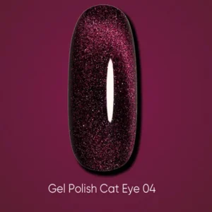 DARK Gel Polish Cat Eye 04 – Lakier hybrydowy kocie oko burgundowy 10 ml