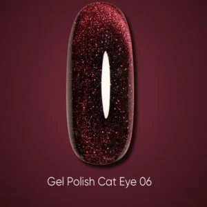 DARK Gel Polish Cat Eye 06 – Lakier hybrydowy kocie oko bordowy 10 ml