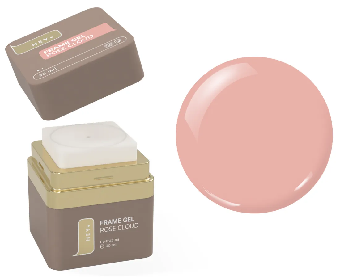 HEYLOVE Frame Gel Rose Cloud 30 ml – beżowo-różowy żel budujący cover 1 Żel budujący HEYLOVE FRAME Gel ROSE CLOUD, 30 ml