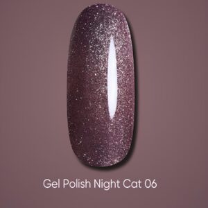 Dark gel polish Night Cat 06, 6 ml