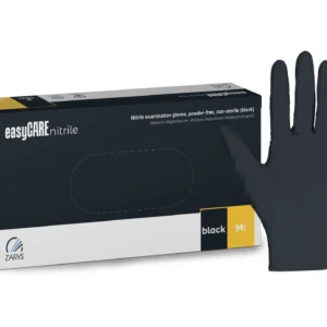 Rękawice easyCARE nitrylowe, czarne, bezpudrowe M
