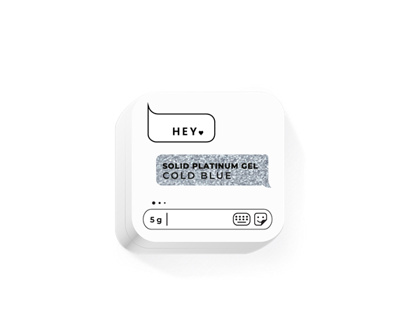 HEYLOVE Solid Platinum Gel Cold Blue 5 g – niebieski żel brokatowy do zdobień 1 HEYLOVE Solid Platinum Gel Cold Blue 5 g – niebieski żel brokatowy do zdobień