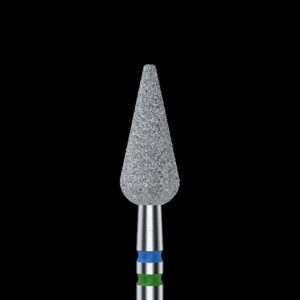 Frez diamentowy Staleks grusza ostra niebiesko-zielony FA100BG050/12