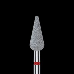 Frez diamentowy Staleks grusza ostra czerwony FA100R050/12