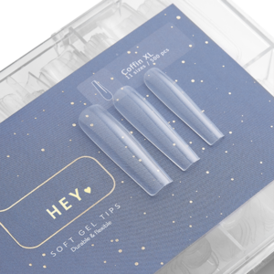 Długie tipsy żelowe HEYLOVE Coffin XL 500 szt