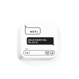 HEYLOVE Solid Paint Gel Black 5 g – czarny żel do zdobień paznokci i cienkich linii