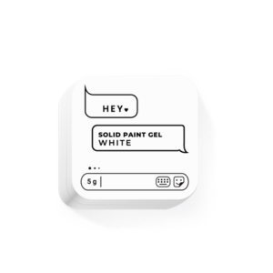 HEYLOVE Solid Paint Gel White 5 g – biały żel do cienkich linii i frencha
