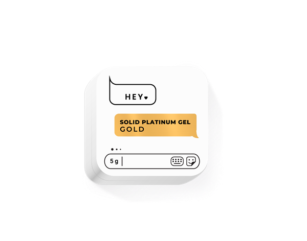 HEYLOVE Solid Platinum Gel Gold 5 g – złoty żel brokatowy do zdobień 1 HEYLOVE Solid Platinum Gel Gold 5 g – złoty żel brokatowy do zdobień