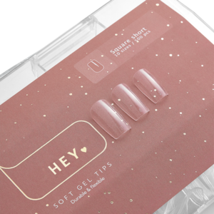 tipsy żelowe krótkie paznokcie kwadratowe krótkie HEYLOVE Square Short 500 szt