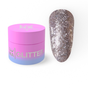 LUNAmoon Platinum Gel 4 – jasne złoto żel brokatowy do zdobień paznokci 5 ml