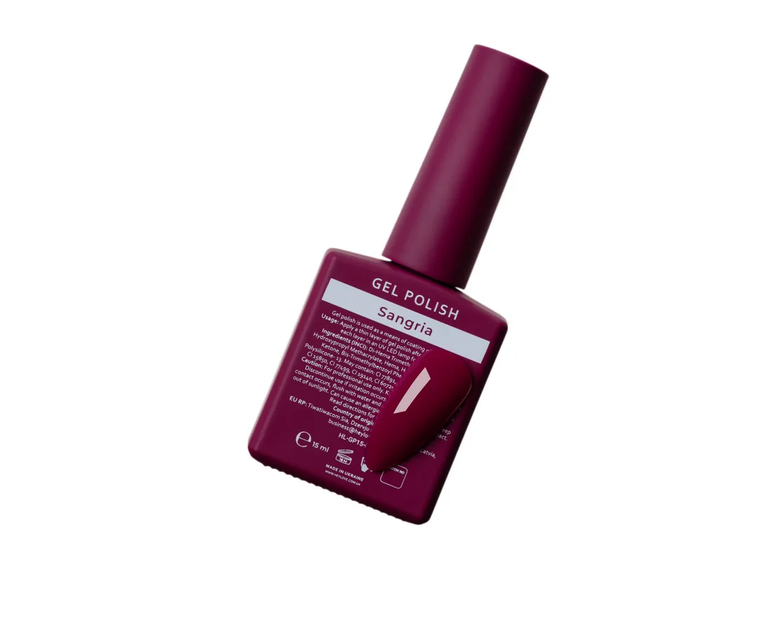 HEYLOVE Gel Polish SANGRIA 15 ml - Lakier hybrydowy - obrazek 2