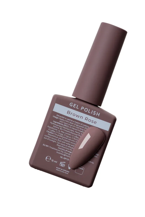 HEYLOVE Gel Polish BROWN ROSE, 15 ml – lakier hybrydowy