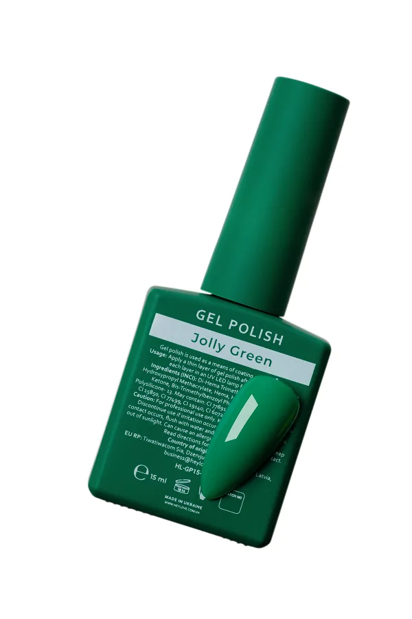 HEYLOVE Gel Polish Jolly Green, 15 ml – Lakier hybrydowy