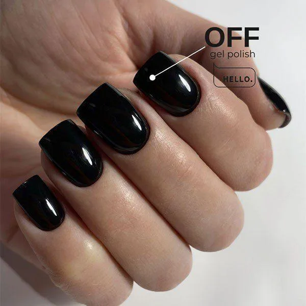 HEYLOVE gel polish Off 15 ml - czarny lakier hybrydowy - obrazek 2