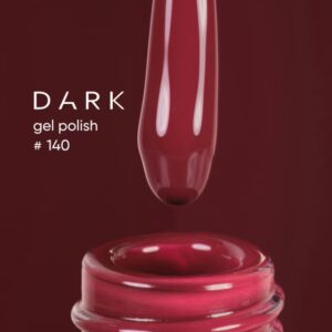 DARK Gel Polish 140 – Lakier hybrydowy ciemnoczerwony 6 ml