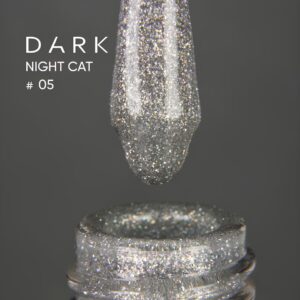DARK Night Cat 05 srebrny lakier hybrydowy kocie oko