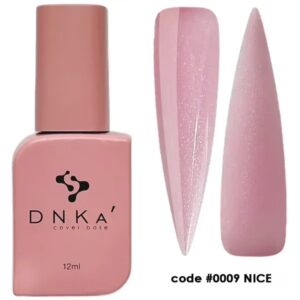 DNKa' Cover Base 0009 Nice, 12 ml - jasnoróżowa baza z drobinką