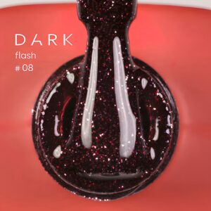 Dark Gel Polish 08 Flash – Lakier hybrydowy brokatowy 10 ml
